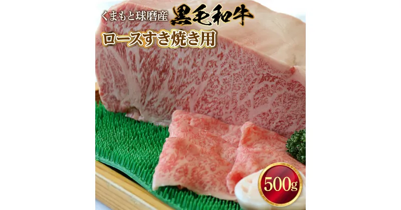 【ふるさと納税】黒毛和牛 ロースすき焼き用 送料無料 牛肉 お中元 お歳暮 ギフト 贈答 プレゼント 熊本 くまもと球磨産 ロース すき焼き 500g