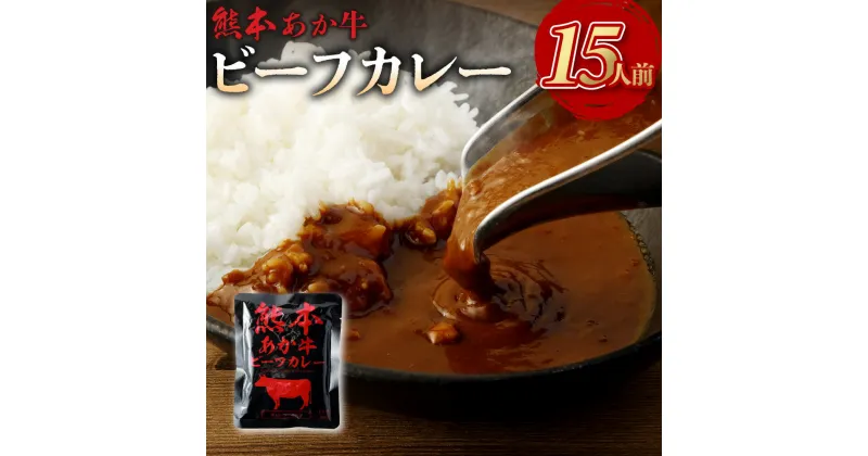 【ふるさと納税】熊本県産 あか牛使用 くまもと あか牛 ビーフカレー 15人前 計2400g 2.4kg 160g×15袋 肉 牛 国産牛 肉加工品 カレー レトルト 簡単調理 備蓄 熊本県 湯前町 送料無料