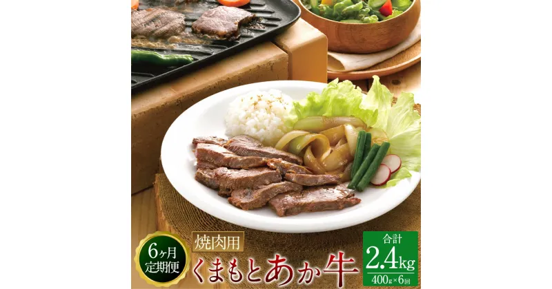 【ふるさと納税】【6ヶ月定期便】GI認証 くまもとあか牛焼肉 400g 計2.4kg 肉 お肉 牛肉 熊本県産 あか牛 焼肉用 パック カット 冷凍 熊本県 湯前町 送料無料