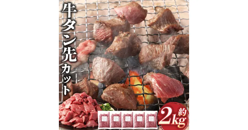 【ふるさと納税】牛タン先コロコロカット 約400g×5パック 計約2.0kg 牛タン 牛 牛肉 サイコロステーキ 熊本県 湯前町 送料無料