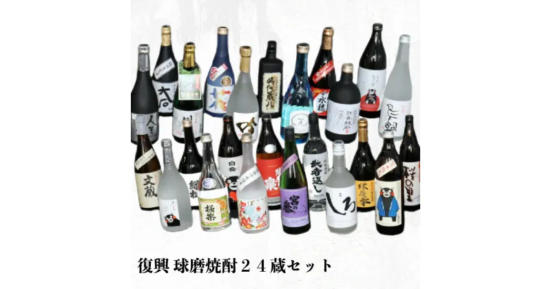 【ふるさと納税】 復興 球磨焼酎 24蔵セット 送料無料 焼酎 お酒 復興支援 くまモン