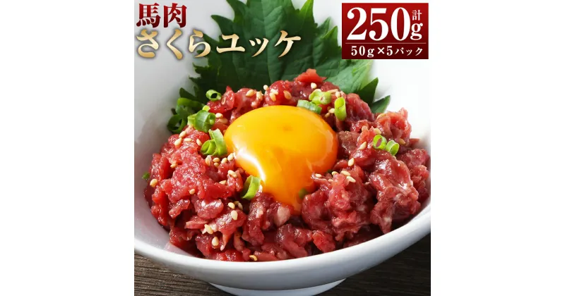 【ふるさと納税】馬肉さくらユッケ 約250g（約50g×5パック）馬肉 ユッケ 赤身馬肉 赤身 肉 お肉 生食 おつまみ 小分け カット済み 冷凍 お取り寄せグルメ 熊本県 湯前町 送料無料