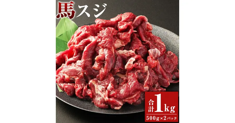 【ふるさと納税】馬スジ 約1kg（約500g×2パック）馬すじ 馬肉 すじ肉 スジ肉 すじ 肉 お肉 煮込み料理 カレー 料理用 冷凍 お取り寄せグルメ 熊本県 湯前町 送料無料