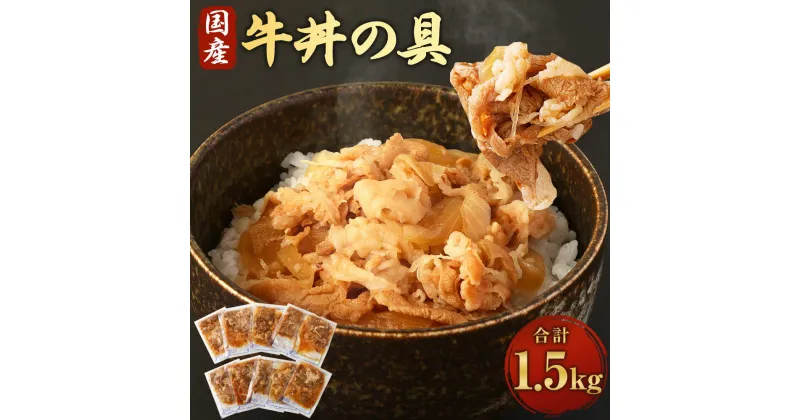 【ふるさと納税】牛丼の具 合計1.5kg (150g×10パック) 牛肉 和牛 牛丼 お肉 加工品 惣菜 おかず 温めるだけ 簡単調理 小分け 国産 冷凍 送料無料