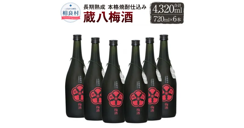 【ふるさと納税】長期熟成 本格焼酎仕込み 蔵八梅酒 14度 720ml×6本 合計4320ml 堤酒造 梅酒 熊本県産 お酒 アルコール 送料無料