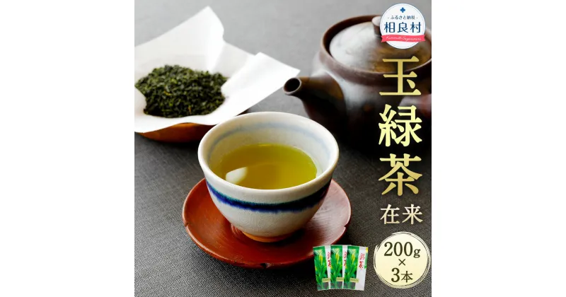 【ふるさと納税】玉緑茶 在来 200g×3本 合計600g 熊本県相良村産 緑茶 日本茶 お茶 茶葉 生田製茶 九州産 国産 送料無料