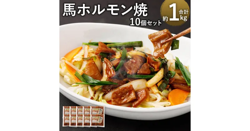 【ふるさと納税】馬かぁホルモン焼 10個セット 約100g×10個 10食分 合計約1kg 詰め合わせ 馬肉 馬 ホルモン ほるもん ホルモン焼き おつまみ 冷凍 送料無料