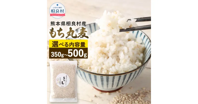 【ふるさと納税】【選べる容量】もち丸麦 350g 500g ご飯にもサラダにも！ 相良村産 国産 熊本県産 もち麦 もちむぎ 送料無料