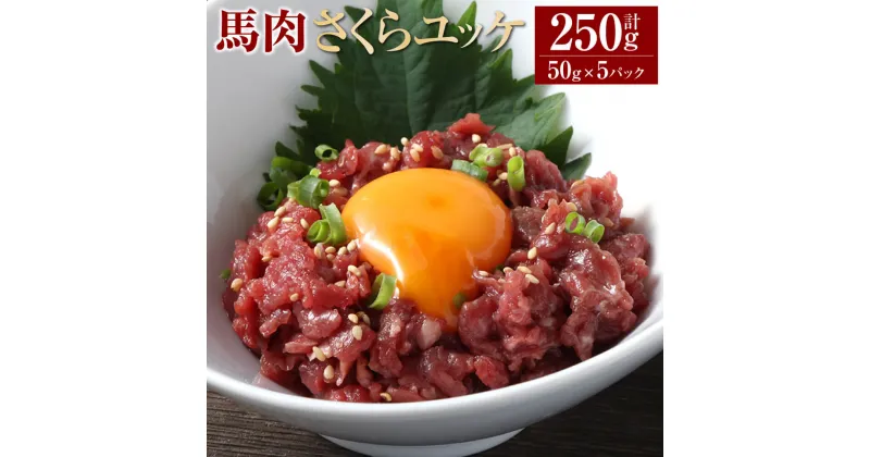 【ふるさと納税】馬肉さくらユッケ 約250g（約50g×5） 赤身 馬肉 桜肉 ユッケ 小分け カット済 冷凍 相良村 送料無料