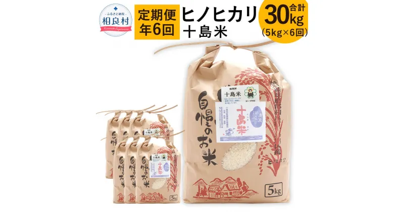 【ふるさと納税】【6ヶ月定期便】十島米 5kg×6回 合計30kg ヒノヒカリ 定期便 米 白米 お米 ご飯 精米 復興 支援 九州産 熊本県産 相良村産 送料無料