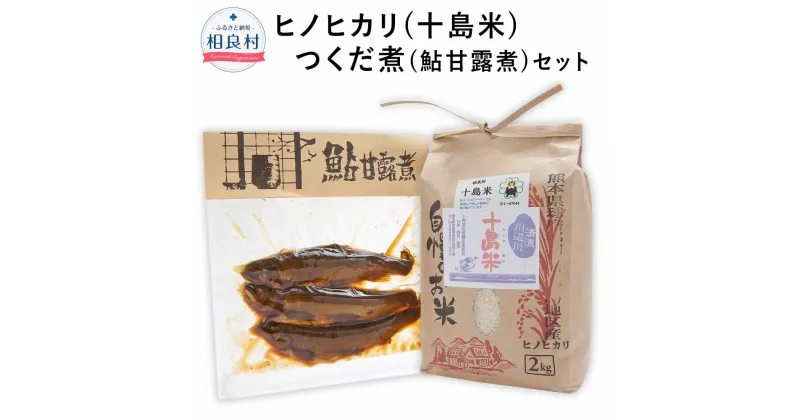 【ふるさと納税】十島米 2kg つくだ煮(鮎甘露煮) 3尾/150g 2種セット ヒノヒカリ 鮎 甘露煮 米 白米 お米 ご飯 精米 復興 支援 九州産 熊本県産 相良村産 送料無料