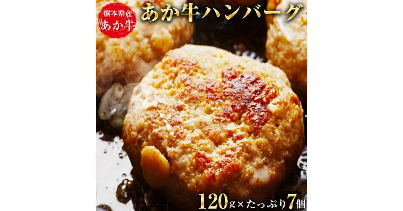 【ふるさと納税】あか牛ハンバーグ 熊本県産あか牛を使用した贅沢ハンバーグたっぷり7個入り あか牛 赤牛 あかうし《30日以内に出荷予定(土日祝除く)》