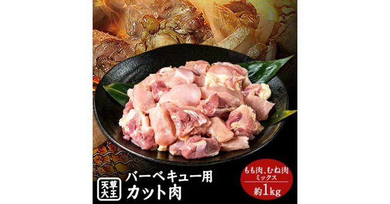 【ふるさと納税】天草大王 バーベキュー用カット肉 1kg 熊本県産 【幻の地鶏】山江村 もも肉 むね肉《60日以内に出荷予定(土日祝除く)》