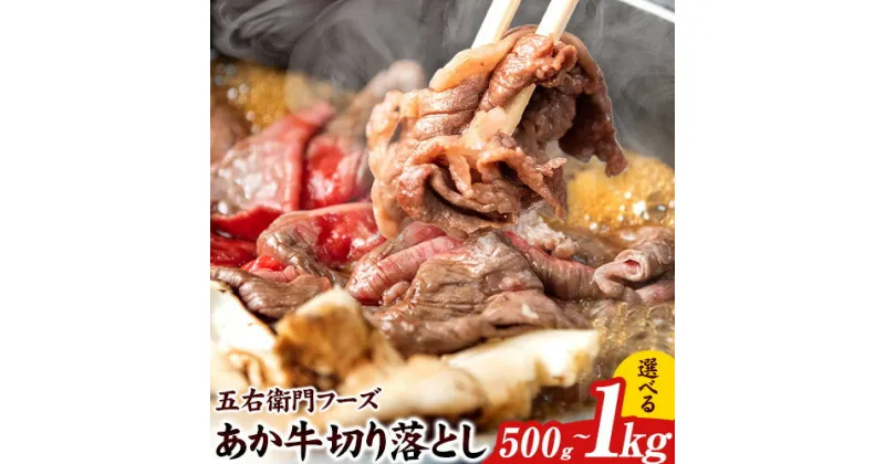 【ふるさと納税】あか牛 切り落とし 500g 1kg 五右衛門フーズ 《60日以内に出荷予定(土日祝除く)》 熊本県 球磨郡 山江村 牛肉 肉 国産 熊本県産 ブランド牛 絶品 贅沢 高級 あか牛