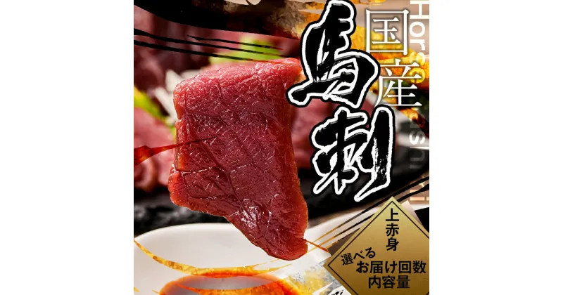 【ふるさと納税】＼お届け回数と容量が選べる！／ 国産上赤身馬刺し (400g or 600g) 1回 or 3ヵ月定期】 赤身 馬刺 馬肉 ヘルシー 肉 お取り寄せ 馬刺し 刺身 ステーキ タレ 熊本県 球磨村 FKP9-559var