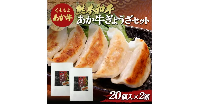 【ふるさと納税】熊本和牛あか牛ぎょうざセット(熊本あか牛餃子20個入り×2箱) FKP9-498