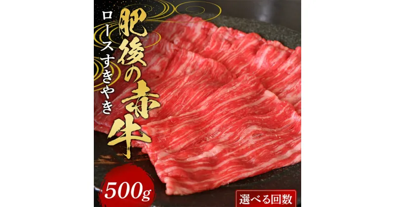 【ふるさと納税】＜選べる回数＞肥後の赤牛 ロースすきやき500g 定期便 3ヵ月 6ヵ月 FKP9-568var