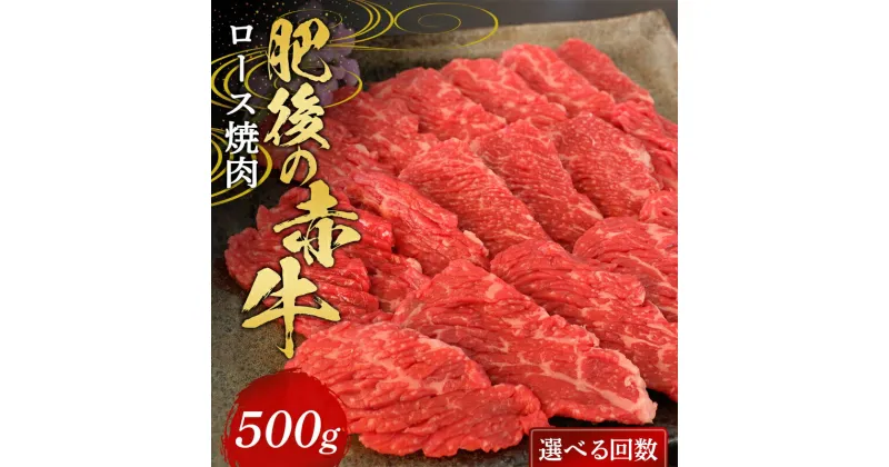 【ふるさと納税】＜選べる回数＞肥後の赤牛 ロース焼肉500g 定期便 3ヵ月 6ヵ月 FKP9-571var