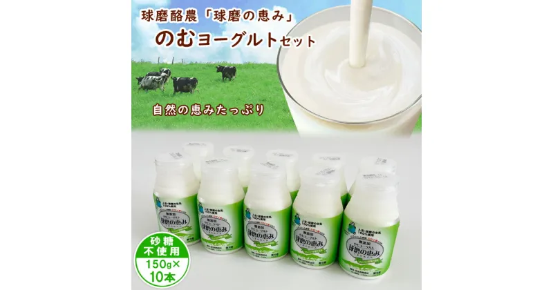 【ふるさと納税】球磨の恵み「のむヨーグルト」砂糖不使用150g×10本セット　　お届け時期：入金確認後20日前後