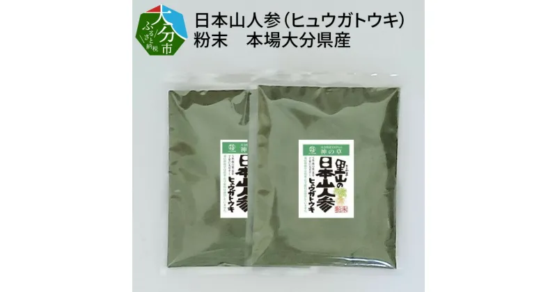 【ふるさと納税】日本山人参（ヒュウガトウキ）粉末 本場大分県産 不老長寿 神の草 小分け 健康 美容 お取り寄せ 絶滅危惧植物 軽い苦み 癖になる味 送料無料 6次産業 F09002