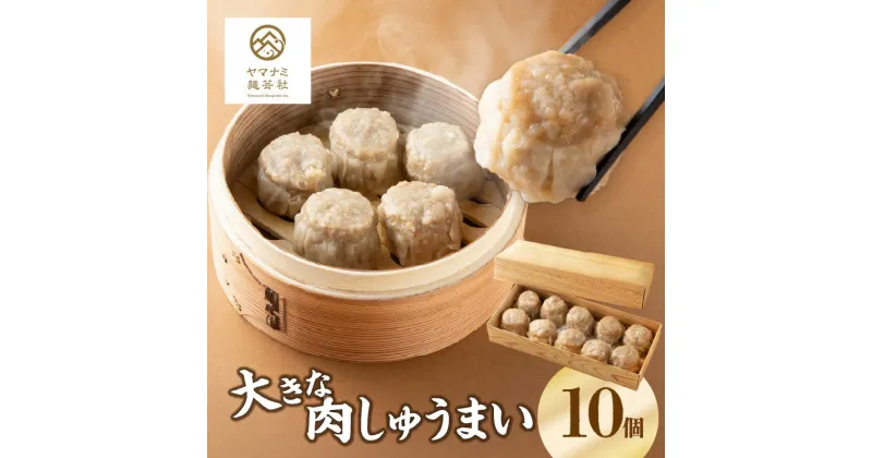 【ふるさと納税】大きな肉シュウマイ 10個 焼売 大分県産 ブランド豚 米の恵み 豚 ジューシー 旨み 薄皮 肉汁 中華 おかず 料理 惣菜 時短 中国料理 冷凍 レンチン A02030