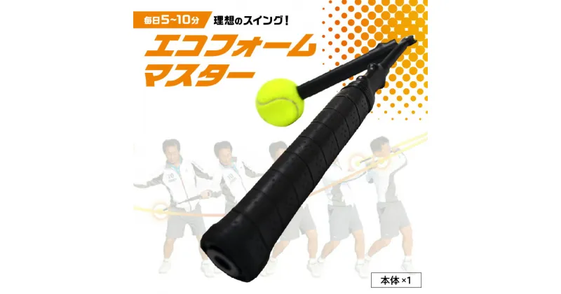 【ふるさと納税】ワンランクアップ！ テニス練習器 エコフォームマスター 本体 × 1 約 559mm 硬式 テニス 練習 器具 練習器具 一人 素振り 自宅 スイング トレーニング フォアハンド バックハンド サーブ 手打ち クセ 改善 スポーツ アウトドア 大分県 別府市 送料無料