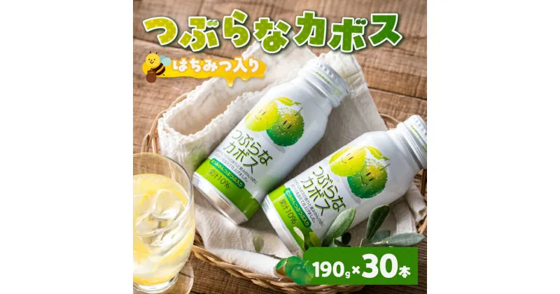 【ふるさと納税】 つぶつぶ食感♪ つぶらなカボス 30本 はちみつ入り 190g かぼすドリンク ご当地ジュース かぼす ジュース 夏みかん粒 清涼飲料水 爽やか 柑橘 家庭用 贈答用 ギフト 大人 子供 飲みやすい 粒入り 果汁 10% お取り寄せ 大分 別府市 送料無料