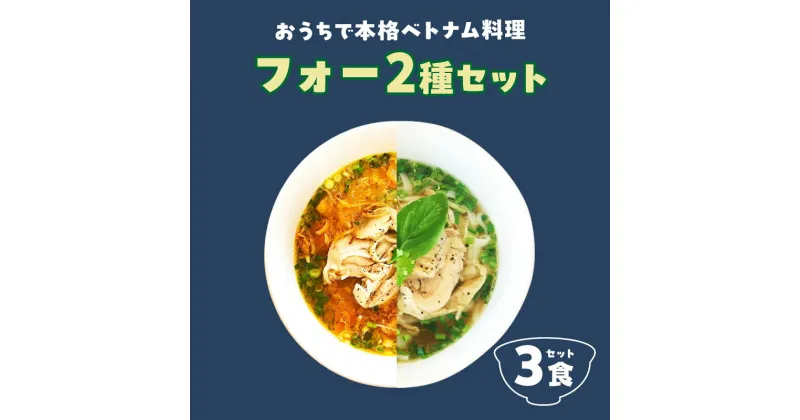 【ふるさと納税】おうちで本格ベトナム料理 大分冠地鶏を使用 チキンフォー トマトチキンフォー 3食 セット 惣菜 麺類 加工品 冷凍食品 簡単調理 おすすめ おかず 夜食 ベトナム料理 フォー 米麵 米粉 自家製 トマトソース 大分県 別府市 送料無料