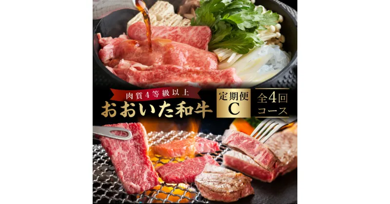 【ふるさと納税】定期便 おおいた和牛 定期便C 牛肉 ビーフ 黒毛和牛 国産 ブランド牛 4等級以上 食品 加工品 豊後牛 焼肉 すき焼き サーロイン ステーキ おかず お弁当 おつまみ BBQ バーベキュー ご褒美 お祝い 記念日 お取り寄せ グルメ 大分県 別府市 送料無料