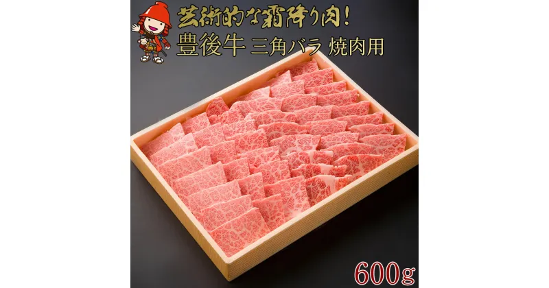 【ふるさと納税】豊後牛 三角バラ 焼肉用 600g お肉 肉 4等級以上 鉄板焼き 焼肉 霜降り 国産 九州産 大分県産 冷凍 送料無料