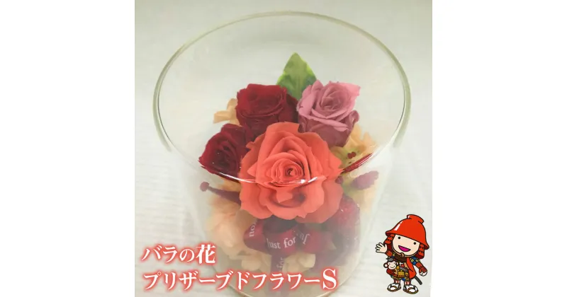 【ふるさと納税】バラのお花 プリザーブドフラワー Sサイズ 1個 花結び プリザーブドアレンジ バラ 薔薇 お花 母の日 ギフト 贈答 贈り物 プレゼント 結婚祝い 誕生日 送料無料