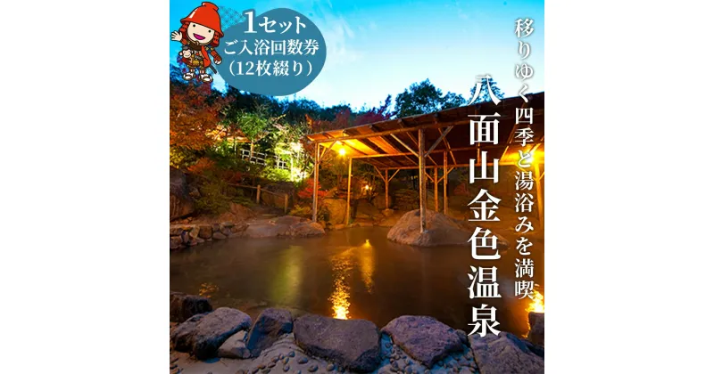 【ふるさと納税】八面山金色温泉 ご入浴回数券 12枚綴り 1セット 計12枚 温泉 日帰り温泉 大浴場 露天風呂 寝湯 檜風呂 打たせ湯 健康洞窟 癒し 大分県 中津市 送料無料