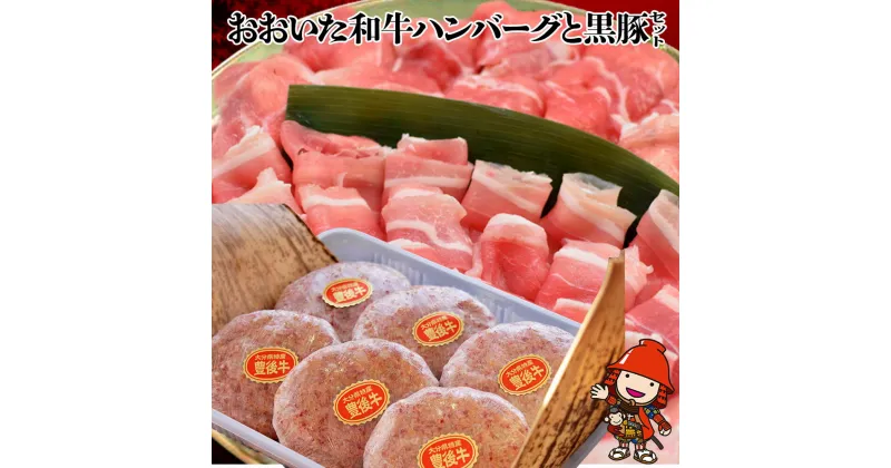 【ふるさと納税】 おおいた和牛ハンバーグと黒豚セット 牛肉 豊後牛 ハンバーグ おかず 惣菜 豚肉 お肉 黒豚 大分県産 九州産 中津市 国産 送料無料／熨斗対応可 お歳暮 お中元 など