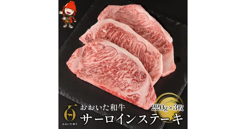 【ふるさと納税】おおいた和牛 サーロイン ステーキ 220g×3枚 ステーキ肉 牛肉 豊後牛 焼肉 焼き肉 赤身肉 冷凍 大分県産 九州産 中津市 国産 送料無料／熨斗対応可 お歳暮 お中元 など