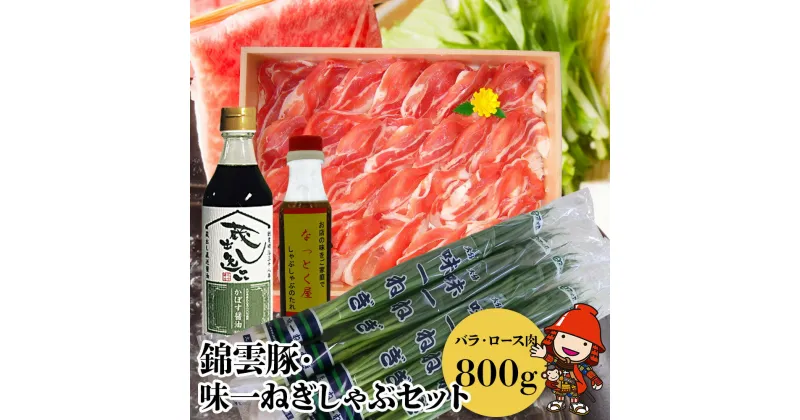 【ふるさと納税】【先行予約】錦雲豚 味一ねぎ しゃぶしゃぶ セット 豚バラ肉・ロース肉(800g) 小ねぎ 万能ねぎ 青ねぎ かぼすポン酢しょうゆ 詰め合わせ 九州産 国産 送料無料 ／熨斗対応可 お歳暮 お中元 など【2024年10月より発送予定】