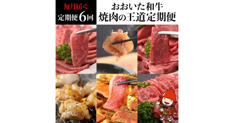 【ふるさと納税】【6ヶ月定期便】おおいた和牛 焼肉の王道定期便 毎月届く 6回コース 牛肉 焼肉 焼き肉セット カルビ ロース ホルモン 赤身肉 地鶏 冠地どり 和牛 国産 九州産 大分県産 冷凍 送料無料