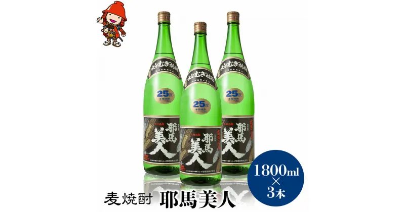 【ふるさと納税】麦焼酎 耶馬美人 25度 1,800ml×3本 大分県中津市の地酒 焼酎 酒 アルコール 大分県産 九州産 中津市 国産 送料無料／熨斗対応可 お歳暮 お中元 など