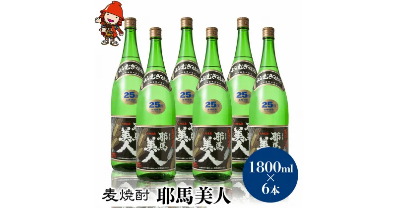 【ふるさと納税】麦焼酎 耶馬美人 25度 1,800ml×6本 大分県中津市の地酒 焼酎 酒 アルコール 大分県産 九州産 中津市 国産 送料無料／熨斗対応可 お歳暮 お中元 など