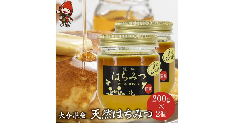 【ふるさと納税】天然はちみつ 200g 2個 国産 日本 蜂蜜 非加熱 はちみつ ハチミツ 百花蜂蜜 大分県産 九州産 中津市 国産 送料無料