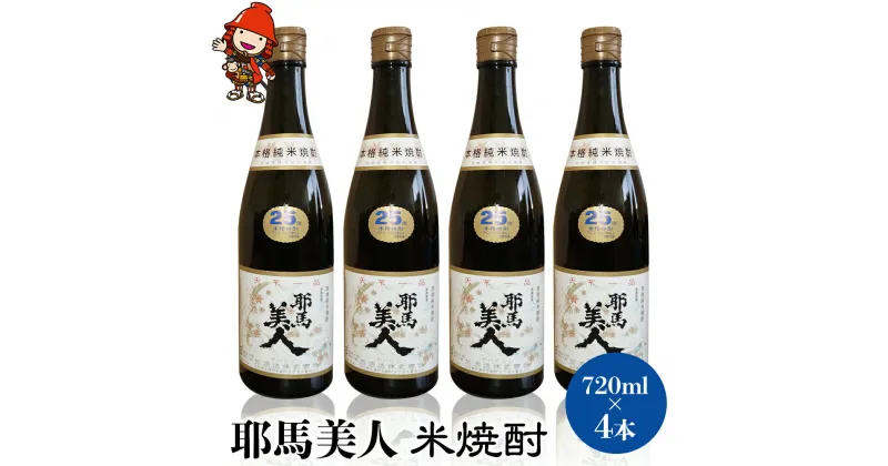 【ふるさと納税】耶馬美人 25度 米焼酎 720ml×4本 大分県中津市の地酒 米 焼酎 酒 アルコール 大分県 九州産 中津市 国産 送料無料／熨斗対応可 お歳暮 お中元 など