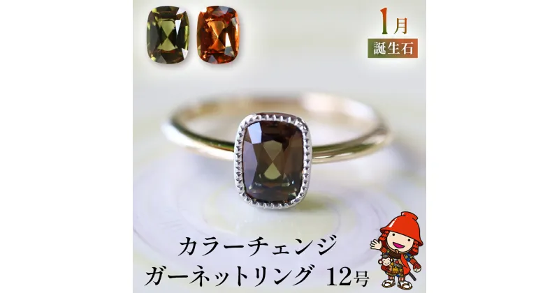 【ふるさと納税】カラーチェンジガーネット 指輪 リング 12号 レディース K18 PT900 プラチナ アクセサリー 婚約指輪 プロポーズ 結婚指輪 誕生日 婚約 結婚 母の日 プレゼント 祝 記念日 女性 贈り物 大分県産 九州産 中津市 国産 送料無料