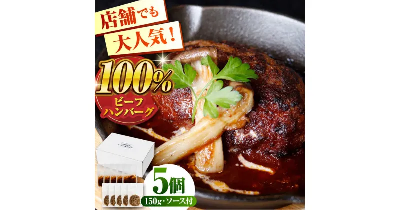 【ふるさと納税】赤身焼肉店Wiz ビーフ100%ハンバーグ 5個 ソース付 日田市 / 株式会社OTOGINO[AREF041]