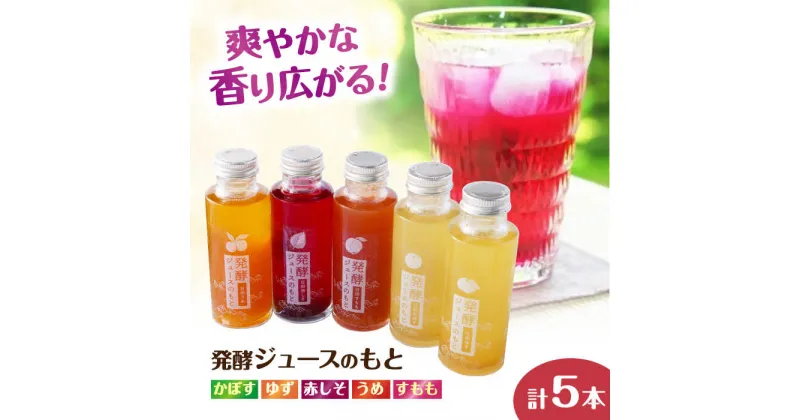 【ふるさと納税】発酵ジュースのもと 飲み比べ5本セット〈かぼす・ゆず・赤しそ・うめ・すもも〉 日田市 / 株式会社インパクト[ARDA006]