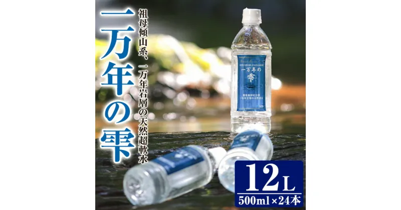 【ふるさと納税】ミネラルウォーター 一万年の雫 軟水 (計12L・500ml×24本) 国産 お水 ミネラル 天然 料理 健康 維持 大分県 佐伯市 防災 常温 常温保存【BM76】【 (株)ウェルトップ】