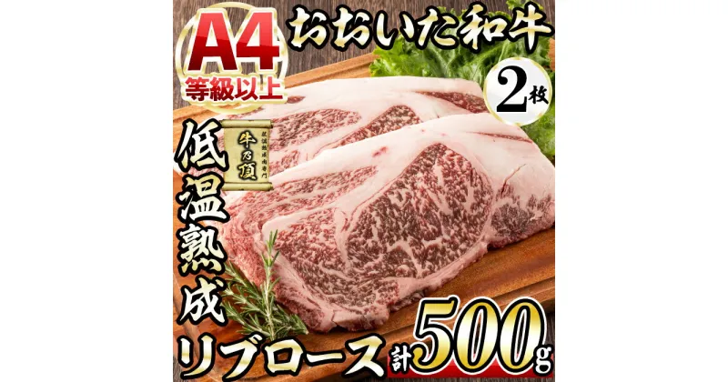 【ふるさと納税】おおいた和牛 リブロースステーキ (計500g・リブロースステーキ約250g×2枚+ステーキソース20g×2袋) 国産 牛肉 肉 霜降り 低温熟成 ステーキ A4 和牛 ブランド牛 BBQ 冷凍 大分県 佐伯市【DH69】【(株)ネクサ】