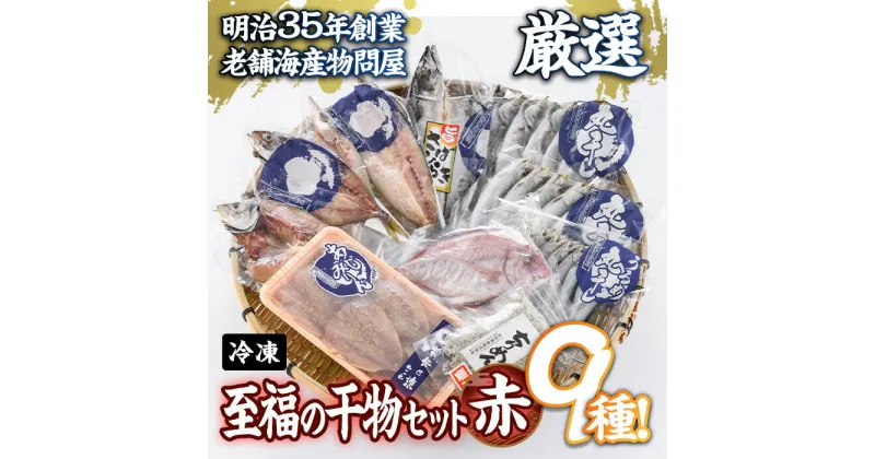 【ふるさと納税】老舗海産物問屋 選りすぐり干物 セット 赤 (9種)あじ 鯵 たい 鯛 みりん ちりめん さば 鯖 海鮮 魚 いわし セット 詰合せ 【BQ69】【佐伯海産(株)】