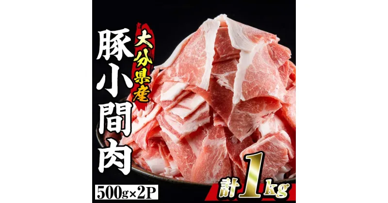 【ふるさと納税】豚 小間肉 (計1kg・500g×2P) 小分け 豚肉 ぶたにく 生姜焼き おにく お肉 焼肉 しゃぶしゃぶ 鍋 惣菜 大分県 佐伯市【BD102】【西日本畜産 (株)】