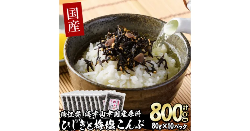 【ふるさと納税】 国産 ひじきと梅塩こんぶ (計800g・80g×10P) ひじき 梅塩 梅 こんぶ 昆布 ごはん おにぎり お茶漬け 常温 大分県 佐伯市【DE06】【安部水産 (株)】