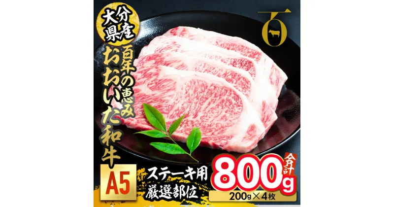 【ふるさと納税】百年の恵み おおいた和牛 A5 ステーキ用 厳選部位 (計800g・200g×4枚) 国産 牛肉 肉 霜降り ロース 肩ロース サーロイン 和牛 ブランド牛 ステーキ 冷凍 大分県 佐伯市 【FS08】【 (株)トキハインダストリー】