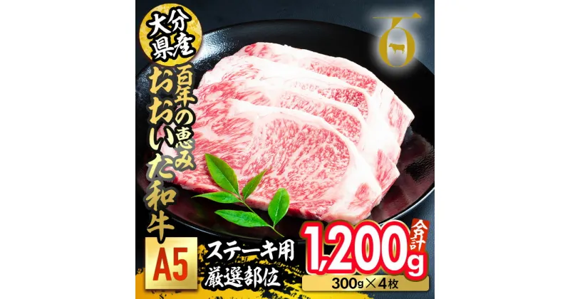 【ふるさと納税】百年の恵み おおいた和牛 A5 ステーキ用 厚切り 厳選部位 (計1.2kg・300g×4枚) 国産 牛肉 肉 霜降り ロース 肩ロース サーロイン 和牛 ブランド牛 ステーキ 冷凍 【FS11】【 (株)トキハインダストリー】